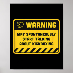 Waarschuwing Kan Spontaan Beginnen Te Praten Over Poster