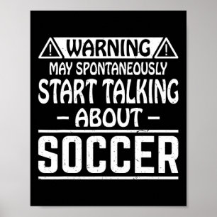 Waarschuwing Kan Spontaan Beginnen Te Praten Over  Poster