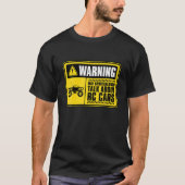 Waarschuwing kan spontaan praten over RC auto's -  T-shirt (Voorkant)