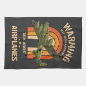 Waarschuwing kan spontaan praten over vliegtuigen theedoek (Horizontaal)