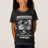 Waarschuwing kan spontaan spreken over anime t-shirt (Voorkant)