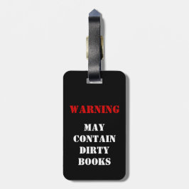 Waarschuwing: Kan vuile boeken bevatten Bagagelabel