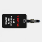 Waarschuwing: Kan vuile boeken bevatten Bagagelabel (Achterkant horizontaal)