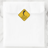 Waarschuwing karaoke zone ronde sticker (Tas)