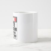 Waarschuwing Karate-instructeur hard aan het werk Grote Koffiekop (Voorkant)