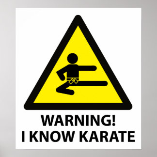 Waarschuwing Karate Poster