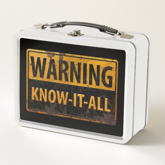 WAARSCHUWING KENNIS-IT-ALL - Waarschuwingsteken vo (Voorkant)