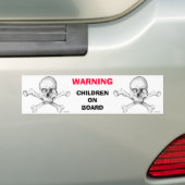 WAARSCHUWING: Kinderen aan boord Bumpersticker (Op auto)