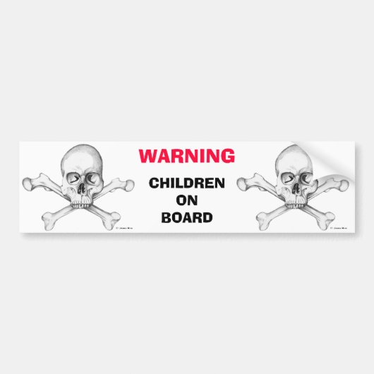 WAARSCHUWING: Kinderen aan boord Bumpersticker (Voorkant)