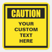 Waarschuwing Kleine aangepaste Sticker (Voorkant)