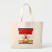 WAARSCHUWING KLINISCH LAB WETENSCHAPPER STICK MET GROTE TOTE BAG (Voorkant)