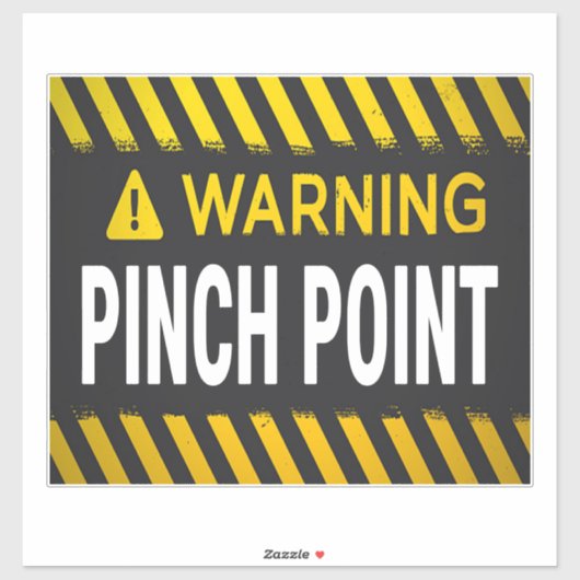 Waarschuwing knijpunt sticker (Vel)