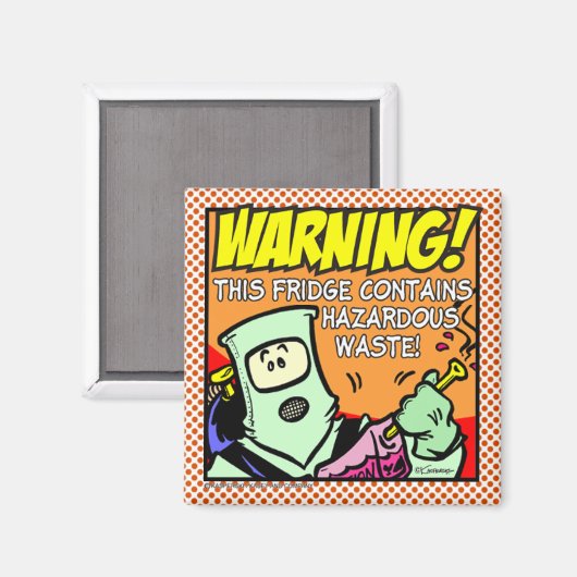Waarschuwing koelkast! magneet (Voorkant / Achterkant)