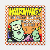 Waarschuwing koelkast! magneet (Voorkant)