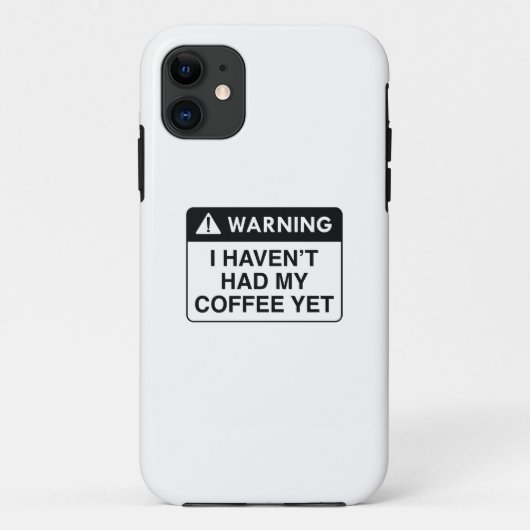 Waarschuwing Koffie Case-Mate iPhone Case (Achterkant)