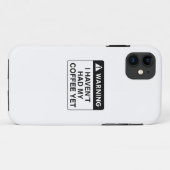 Waarschuwing Koffie Case-Mate iPhone Case (Achterkant (horizontaal))