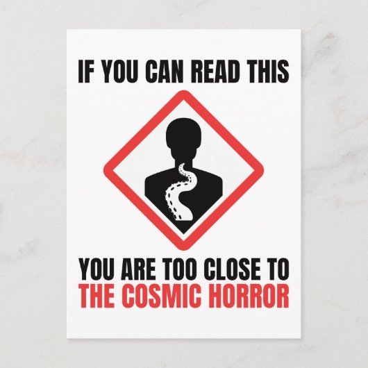 Waarschuwing Kosmische Horror Cthulhu Lovecraft Briefkaart (Voorkant)