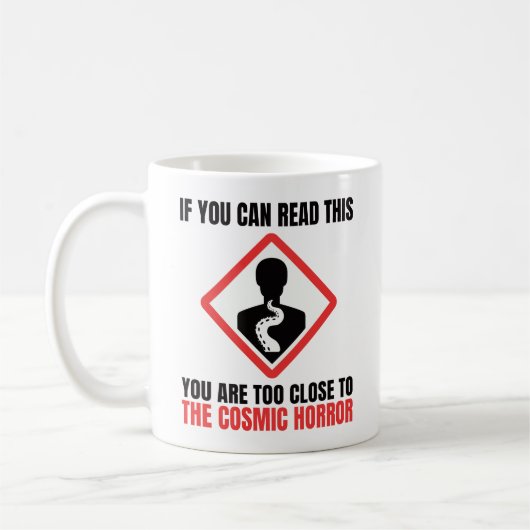 Waarschuwing Kosmische Horror Cthulhu Lovecraft Koffiemok (Links)