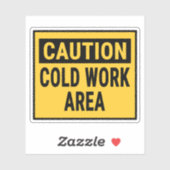 Waarschuwing Koud Werkgebied Sticker (Vel)