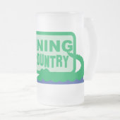 WAARSCHUWING krokoland! krokodillenontwerp Matglas Bierpul (Voorkant rechts)