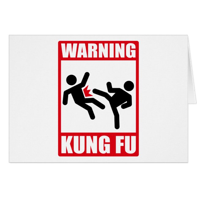 waarschuwing kung fu (Voorkant Horizontaal)