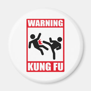 waarschuwing kung fu magneet
