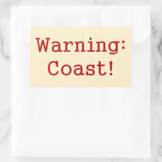"Waarschuwing: Kust!" Stickers (Tas)