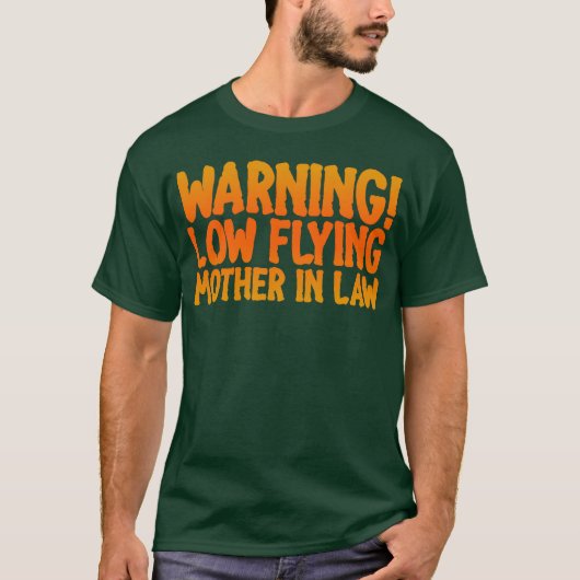 Waarschuwing laagvliegende moeder aan de vintage t-shirt (Voorkant)