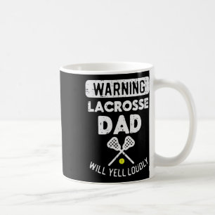 Waarschuwing Lacrosse Papa Schreeuw Grappig Lax Sp Koffiemok