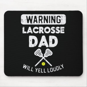 Waarschuwing Lacrosse Papa Schreeuw Grappig Lax Sp Muismat