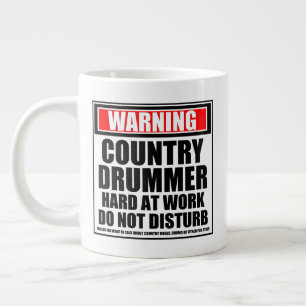 Waarschuwing Land Drummer hard op het werk Grote Koffiekop
