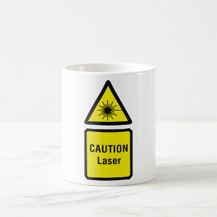 Waarschuwing Laser Waarschuwingsbord Koffiemok