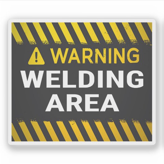 Waarschuwing Lasgebied Sticker (Voorkant)