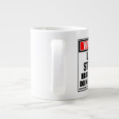 Waarschuwing Latijnse student hard op het werk sto Grote Koffiekop (Achterkant)