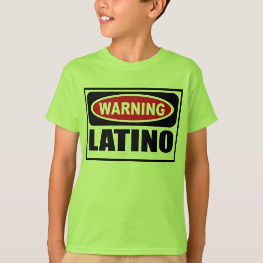 Waarschuwing LATINO Kind T-Shirt (Voorkant)