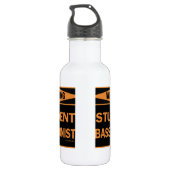 Waarschuwing! Leerling Bassonist. Waterfles (Achterkant)