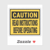 Waarschuwing Lees de instructies voordat u het app Sticker (Vel)