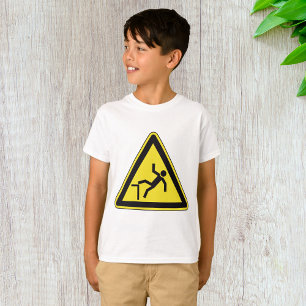 Waarschuwing Let Op Uw Stap Bord Reisgevaar T-shirt