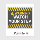 Waarschuwing Let Op Uw Stap Sticker (Vel)