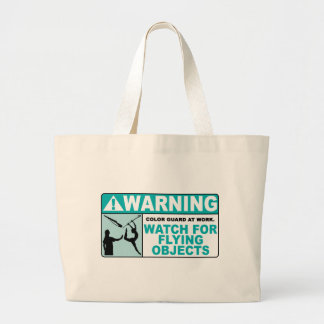 Waarschuwing: let op vliegende objecten! grote tote bag