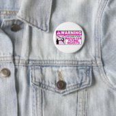 WAARSCHUWING Let op vliegende objecten! Ronde Button 5,7 Cm (In situ)