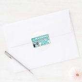 Waarschuwing: let op vliegende objecten! ronde sticker (Envelop)