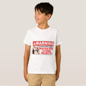 WAARSCHUWING Let op vliegende objecten! T-shirt (Voorkant volledig)
