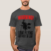 Waarschuwing Low Flying Mother in Law Boy T-shirt (Voorkant)