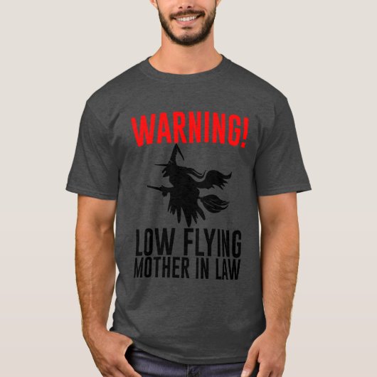 Waarschuwing Low Flying Mother in Law Boy T-shirt (Voorkant)