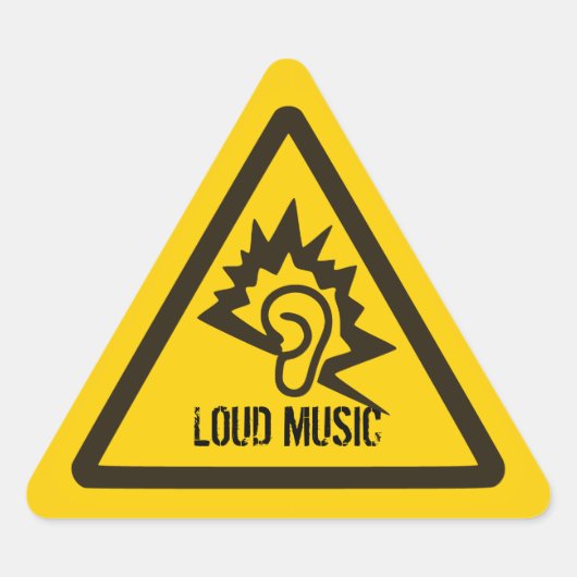 Waarschuwing - luide muziek! sticker (Voorkant)