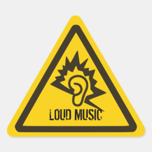 Waarschuwing - luide muziek! sticker