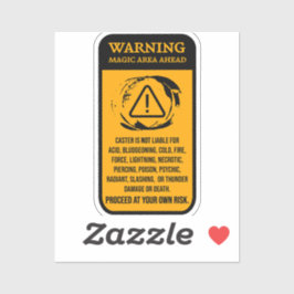 Waarschuwing: Magic Area Ahead Aansprakelijkheidsb Sticker