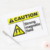 WAARSCHUWING Magnetisch veld Rechthoekige Sticker (Envelop)