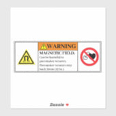 Waarschuwing Magnetisch veldlabel М265 Sticker (Vel)